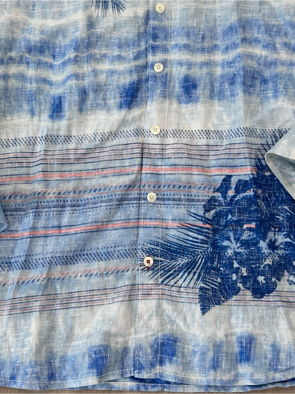 Tommy Bahama Relax linen tropical Hawaiian button down XXL - Picture 4 of 7